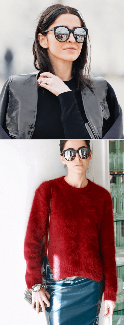 A blogueira Ezgi usando Illesteva   